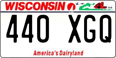 WI license plate 440XGQ