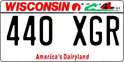 WI license plate 440XGR