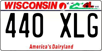 WI license plate 440XLG