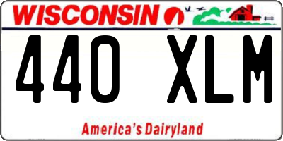 WI license plate 440XLM