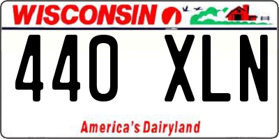 WI license plate 440XLN