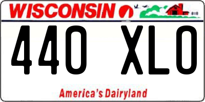 WI license plate 440XLO