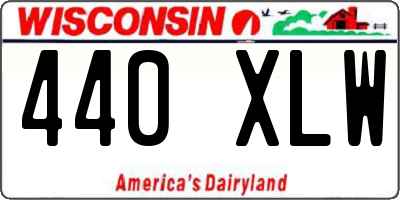 WI license plate 440XLW