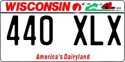 WI license plate 440XLX