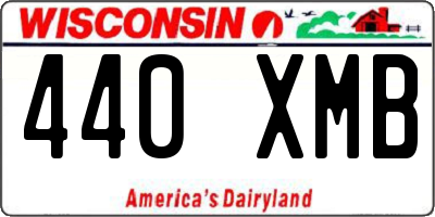 WI license plate 440XMB