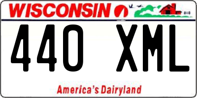 WI license plate 440XML