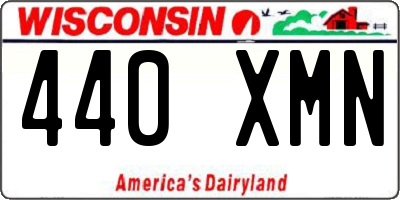 WI license plate 440XMN