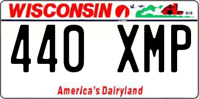 WI license plate 440XMP