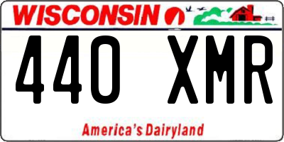 WI license plate 440XMR