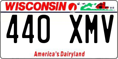 WI license plate 440XMV