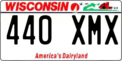 WI license plate 440XMX