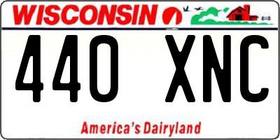 WI license plate 440XNC
