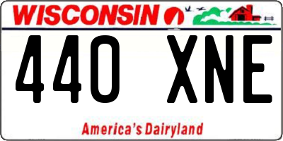 WI license plate 440XNE