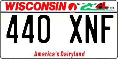 WI license plate 440XNF