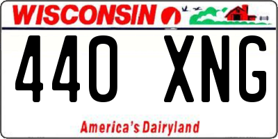 WI license plate 440XNG