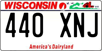 WI license plate 440XNJ