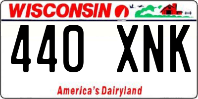WI license plate 440XNK