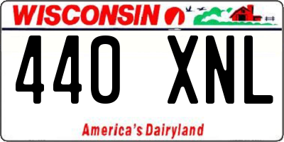 WI license plate 440XNL