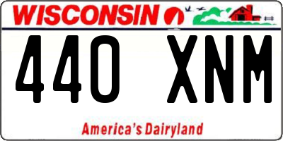 WI license plate 440XNM
