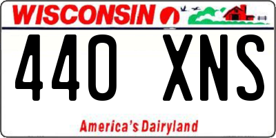 WI license plate 440XNS