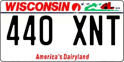 WI license plate 440XNT