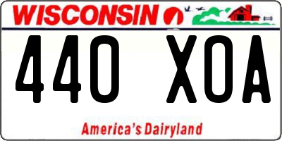 WI license plate 440XOA