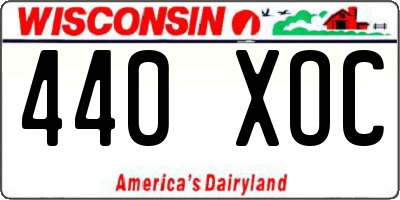 WI license plate 440XOC