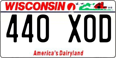 WI license plate 440XOD