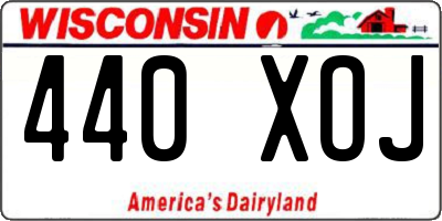 WI license plate 440XOJ