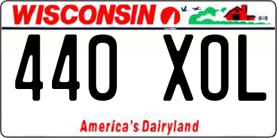 WI license plate 440XOL
