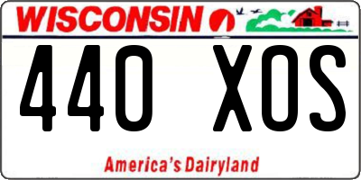 WI license plate 440XOS
