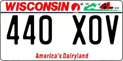 WI license plate 440XOV