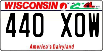 WI license plate 440XOW
