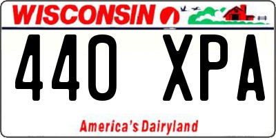 WI license plate 440XPA