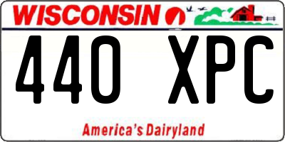 WI license plate 440XPC