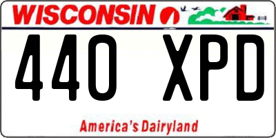 WI license plate 440XPD