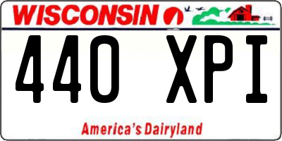 WI license plate 440XPI