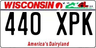 WI license plate 440XPK