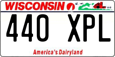WI license plate 440XPL