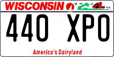 WI license plate 440XPO