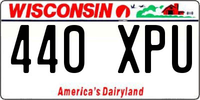 WI license plate 440XPU