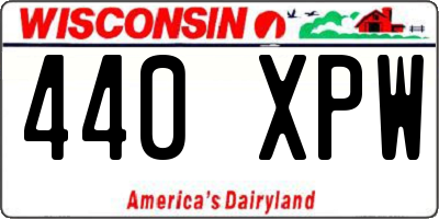 WI license plate 440XPW
