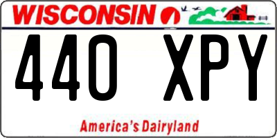 WI license plate 440XPY