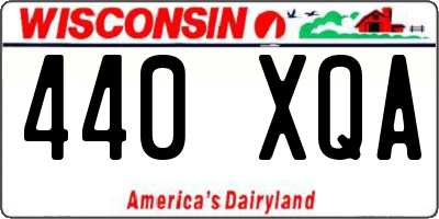 WI license plate 440XQA