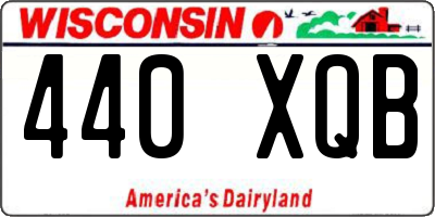 WI license plate 440XQB