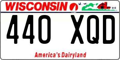 WI license plate 440XQD
