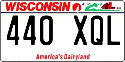 WI license plate 440XQL