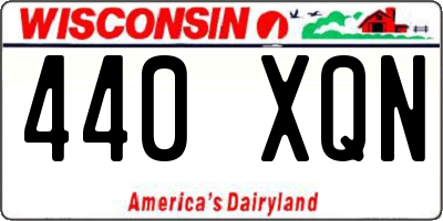WI license plate 440XQN