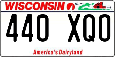 WI license plate 440XQO