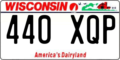 WI license plate 440XQP